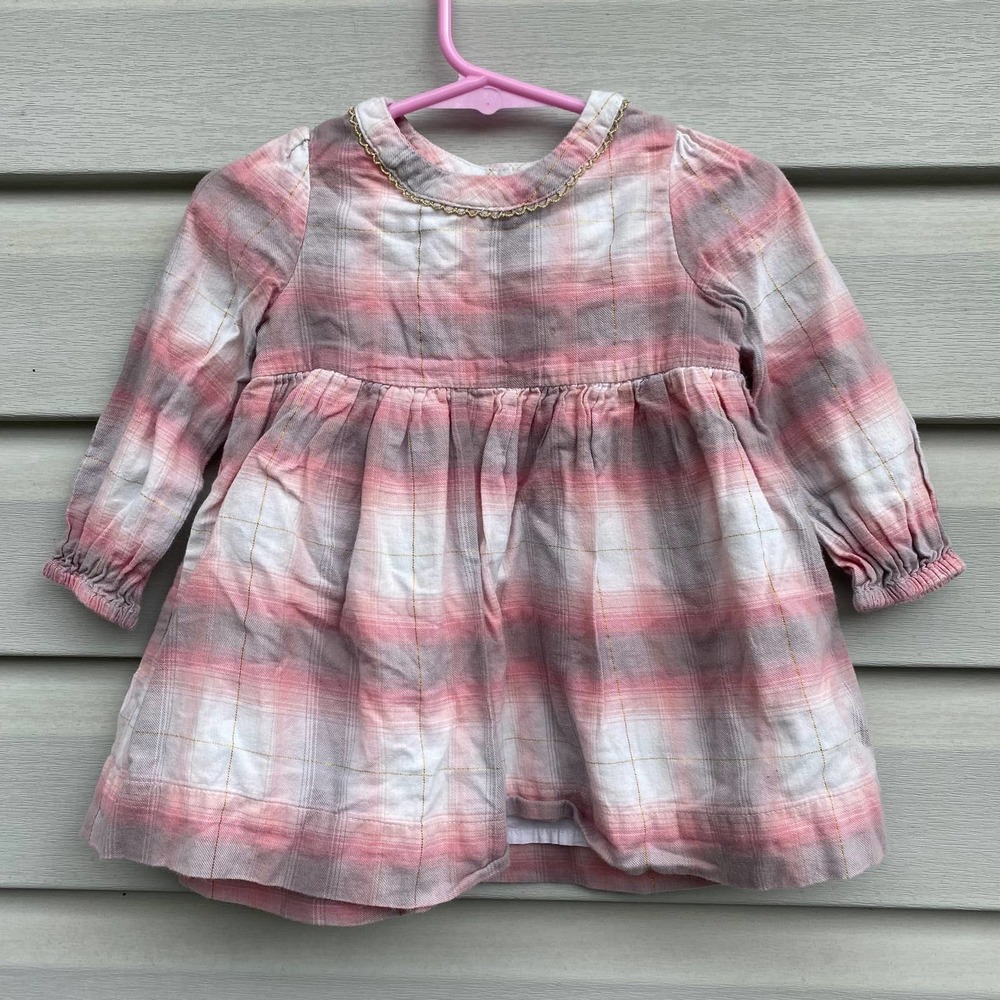 Gap Baby Plaid Cotton Dress Size 12-18 months